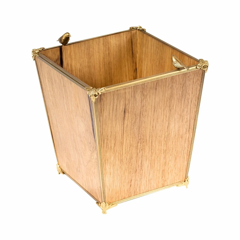 سطل زباله چوبی گلدکیش
